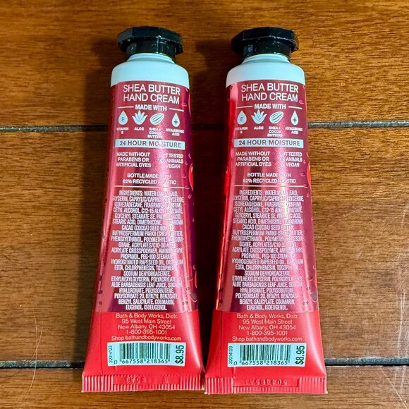 NEW 2-Pc BLACK CHERRY MERLOT Shea Butter Hand Cream 1oz Ea Bath & Body Works - Picture 2 of 3